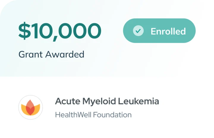 An enrollment notification showing a grant for 10,000 dollars!